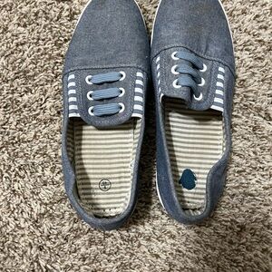 Casual Blue Canvas Sneakers